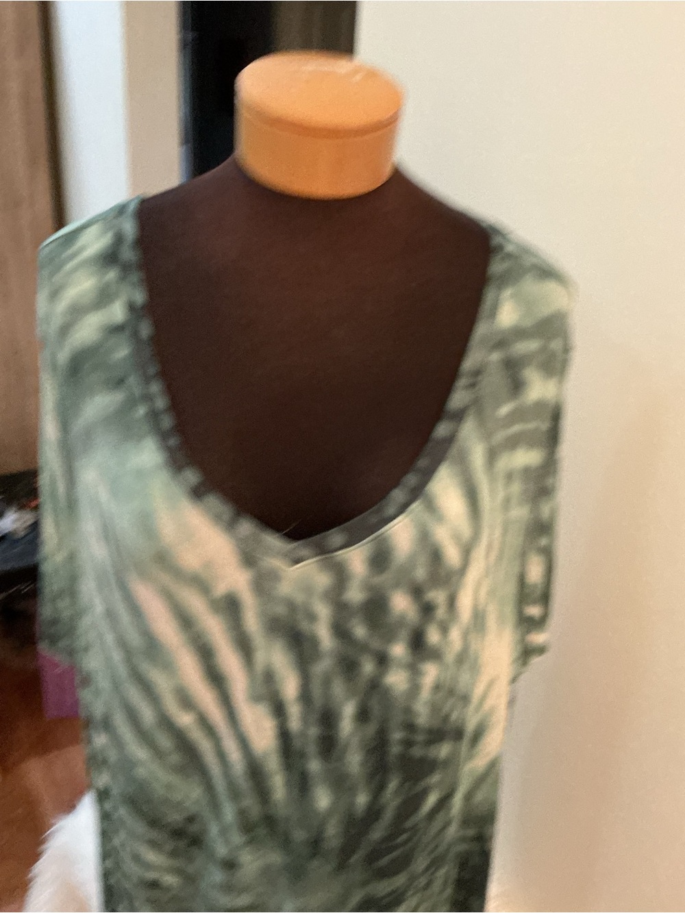 NWT Sonoma Goods for Life 3X Green Tie-Dye Lounge Maxi Dress Plus Size - Picture 14 of 14